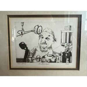 Framed Charles Bragg Anesthesiologist - FIRST EDITION - PROOF Lithograph Art